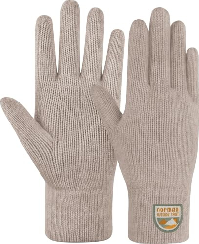normani Unisex Kinder Merino Handschuhe Winterhandschuhe Strickhandschuhe gestrickte Fäustlinge Fingerhandschuhe aus 100% Merinowolle für Junge und Mädchen