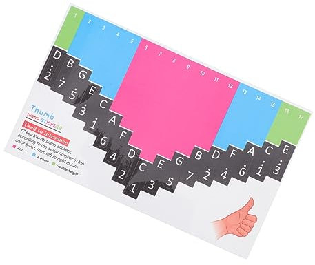 FUNOMOCYA 1stück Praktische Kalimba Aufkleber Für Anfänger Bunte Kalimba Tasten Sticker Einfachen Erkennung Und Langlebig Und Leicht Zu Installieren