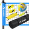 Patiassy Rete da pallavolo Professionale Portatile Pieghevole, Dimensioni Standard Ufficiali 9.5 x 1 m, Attrezzatura Sportiva con 4 Racchette da pallavolo,Leggero, all’Aperto (Azzurro)