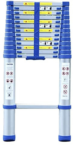 Tragbare Teleskopleiter, 8 m/7 m/6,2 m/5 m/4 m/3,8 m/2,6 m – leichte Aluminium-Verlängerungsleiter, 150 kg Tragkraft, ideal für Dachzelt, Wohnmobil, Dachboden, Außenbereich, stabile Oktopus-Füße