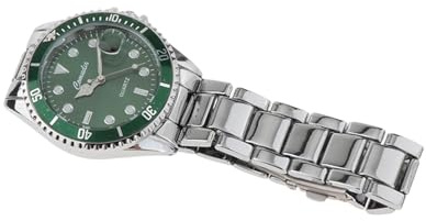Oshhni Montre mécanique Automatique pour Homme, Mouvement à, Montre-Bracelet analogique avec Calendrier, idéale pour Le Travail, Les Affaires, Les, Vert