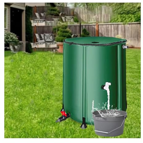 YPIOUREN Barril De Lluvia Plegable, For Exteriores, Sistema Eficiente De Recolección De Agua De Lluvia,barriles De Lluvia Portátiles para, con Cremallera, For Riego De Jardines.(1350L)