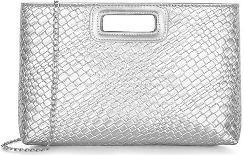 HKYUECHI Woven Clutch Bags for Women Evening Clutch Bag with Kissing Lock Clasp,Women Handbags & Shoulder Bags Crossbody Purses with Detachable Chain for Versatile Wearing Weddings Party Prom