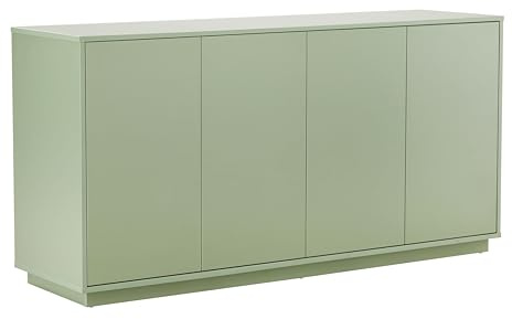 Sideboard mit 4 Türen, modern, rechteckig, Länge 160 cm, Grün