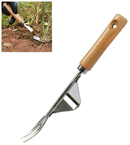 TOPINCN Garten-Handjäter, Hochwertiger Manueller Unkrautstecher aus Edelstahl mit Komfortablem Griff für Effizientes Jäten in Ihrem Garten (Sortierte Farbe)