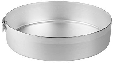 Pentole Agnelli Family Cooking Alluminio Tortiera Cilindrica con Anello, Argento, 28 cm