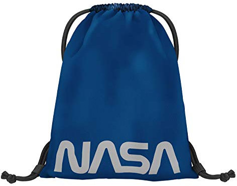 Baagl Turnbeutel für Junge, wasserdichte Schuhbeutel für Kinder, Schule und Kindergarten Sportbeutel, Sportrucksack, Gymsack (NASA blau)