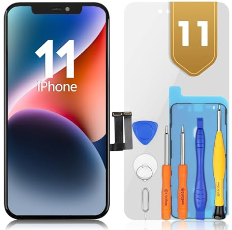 bokman LCD Pantalla para iPhone 11, Táctil LCD Reemplazo con Herramientas de Reparación