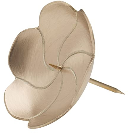 NKlaus piatto corona Lotos Ø10cm ottone oro opaco piattino portacandele piatto decorativo con puntale svitabile 10650