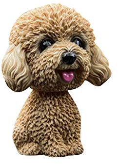 Luckxing Wackelkopffiguren Kunststofferzeugnisse Wackeldackel Wackelkopfhund, Hiromi 9,5 cm Figur Wackelhund Auto-Innendekoration Schüttelt Den Kopf Hundedekoration