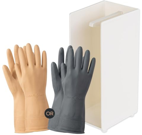 COELO Hidden Glove Drying Holder Rack Dryer for Kitchen Gloves Cloth Sponge Kitchen Table Top Stand with Dishwashing Rubber Glove, White
