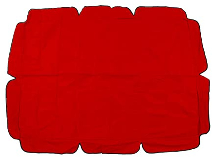 TITA-DONG Outdoor Swing Canopy Replacement Cover, 420D Silver Coated Oxford Fabric Replacement Canopy Top Cover, Waterproof Replacement Canopy for Patio Yard Seat(Red)