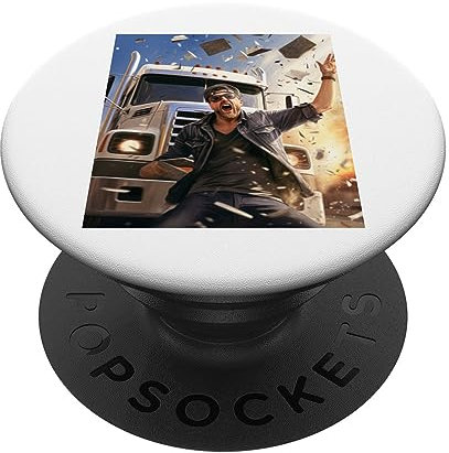 Ich hasse Fahrtenbücher Lustiges Trucker-Logbuch Trucking mit 18 Rädern PopSockets mit austauschbarem PopGrip