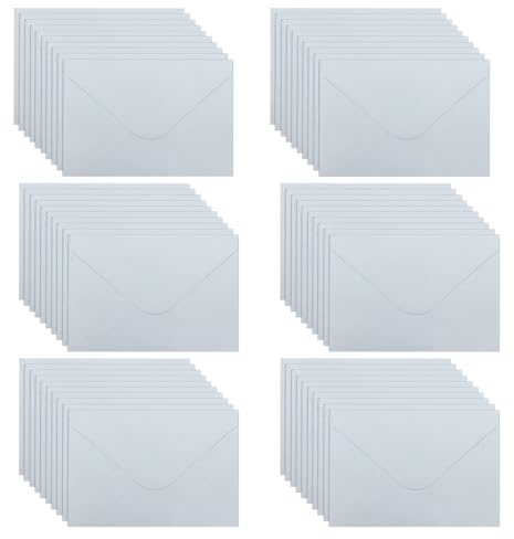 WYAN Briefumschläge-60 Stück, Weiße Briefkuverts, Kraftpapier Umschläge