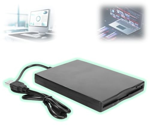 Lecteur de Disquette Portable,Forte capacité Anti-brouillage, Disquette avec Interface USB pour Le Bureau Léger, alimenté Directement, Durable,