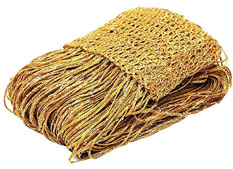 LXHZSY Perlenvorhang Tür-Fadenvorhang, Vorhang, Wandpaneel, Fransen, Fenster, Raumteiler, Jalousie, dekorative Quaste, Siebband, Saitenstreifen (Color : Gold, Size : 100X200cm)