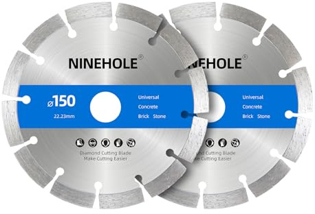 2pcs Diamanttrennscheiben 150mm, Universal Trennscheibe Für Beton, Granit, Stein, Ziegel, Mauerwerk, Baumaterialien, Diamanttrennscheibe Mit Hoher Schneidleistung