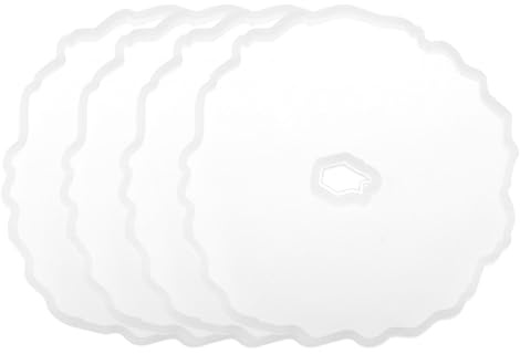 sourcing map 4 moldes de silicona para posavasos de resina epoxi redondos con agujero de ágata, geoda, resina epoxi, moldes para hacer proyectos de manualidades, portavelas, decoración del hogar,