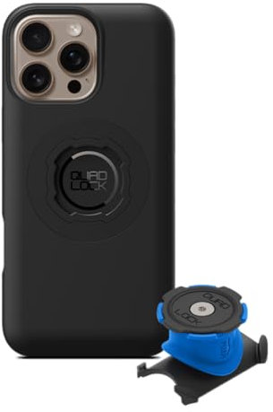 QUAD LOCK Vorbau/Lenker Handyhalterung Fahrrad Kit mit iPhone 16 Pro Max MAG Hülle