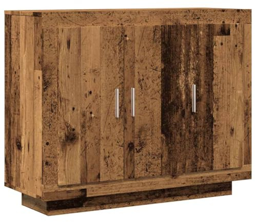 vidaXL Sideboard Altholz-Optik 92x35x75 cm Holzwerkstoff, Buffetschrank, Küchenschrank, Wohnzimmerschrank, Schrank, Flurschrank, Beistellschrank