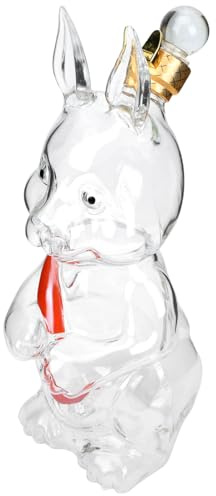 MAGICLULU Bouteille De Vin en Verre Borosilicate pour Vin Médicinal 1 000 ML Whisky Vodka