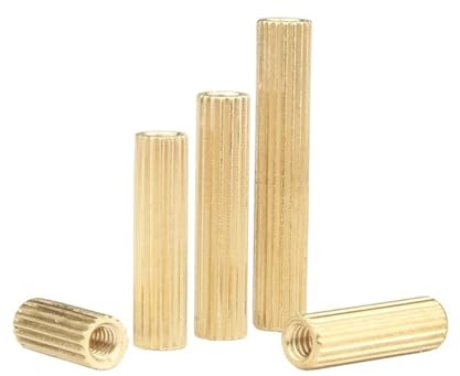KSeSii Abstandsbolzen aus gerändeltem Messing, M2, rund, Abstandshalter, Außengewinde, Abstandsbolzen für Motherboard (weiblich, M2 _ 6 mm, 30 Stück)