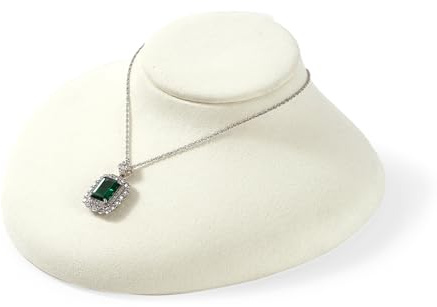 Oirlv Buste De Bijoux De Colliers En Microfibre, Présentoir à Bijoux, Présentoir à Bijoux, Petits Accessoires De Bijoux (Beige)