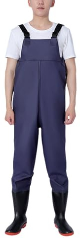 ENEN Wathose mit Stiefel für Herren und Damen Wasserdicht, Neopren Wathose mit Füsslingen PVC Angelhose mit Verstellbarer Riemen Anglerhose rutschfest Gr 36-47