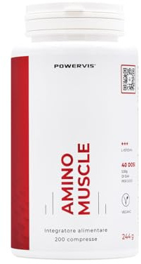 EAA Aminoacidi Essenziali - 200 compresse - Con 9 aminoacidi essenziali - Vegan - Pre, Intra e Post workout