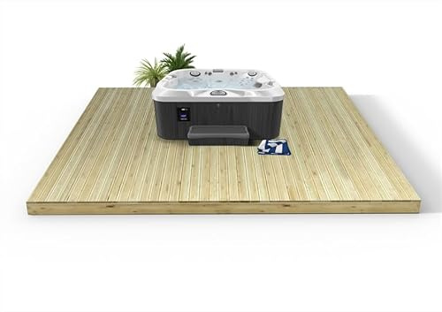 eDecks Standard Redwood Hot Tub Decking Kit - 120mm Deck Boards with Heavy Duty Joists & Fixings - 4.8m x 4.8m No Handrails