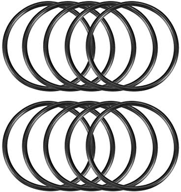 sourcing map 10 Stück O Ringe 55mm x 49mm x 3mm Dichtungsringe Rund Gummi Dichtung O Ring Seals NBR Unterlegscheibe für Wasserhahn Spülventile Waschbecken Duschablauf Hydraulik Rohrschlauch