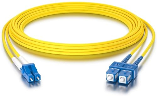 10Gtek OS2 SC à LC Câble Fibre Optique 5m, 9/125 Monomode Duplex Jarretière Optique LSZH pour SFP, Convertisseur de Média