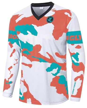 UGLY FROG Donwhill Jersey Herren Mountainbike MTB Top Langarm Atmungsaktiv Bequem Weich Feuchtigkeitstransport Radtrikot