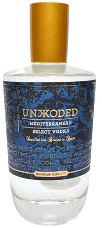 Unkkoded Vodka - Vodka Premium Mediterráneo - 40º 700 ML