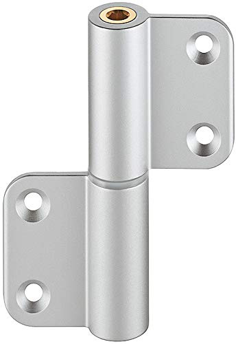 Gedotec Aufschraubband Aluminium Tür-Scharnier selbstschließend für WC-Kabinen & Trennwand-System | DIN Rechts | Scharnierband Alu silber | Lappendicke: 3 mm | 1 Stück - Türband für ungefälzte Türen