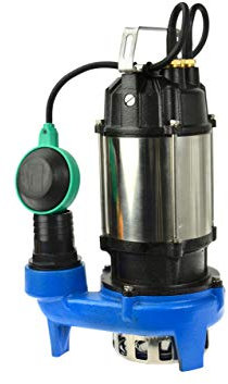 BSD Pompe d'évacuation pour Eaux Usées, Pompe Submersible, Pompe Immergée avec Flotteur, Corps en Nickel/Fonte - Pompe pour Eaux Chargées WQD 8-8-0,55-550W, 19 000L/h, 14m Hauteur de Refoulement