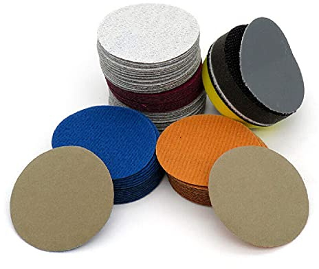 Lot de 10 disques de ponçage de 50 mm à sec ou humide - Disques de ponçage à crochet et à boucle - Grain 3000