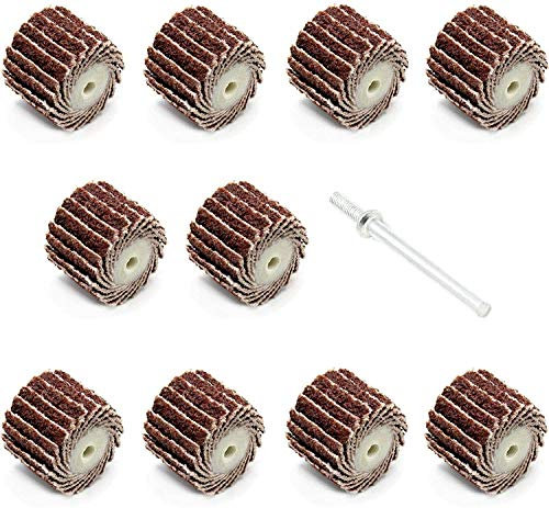 10 Stück Schleiffächer Fächerschleifer 12x12mm Körnung 120 für Dremel Proxxon Schleifer Zubehör Multifunktionswerkzeug