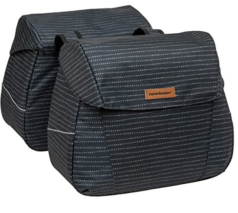 New Looxs Joli Double Nomi Dubbele Fietstas, Black, 37 Liter