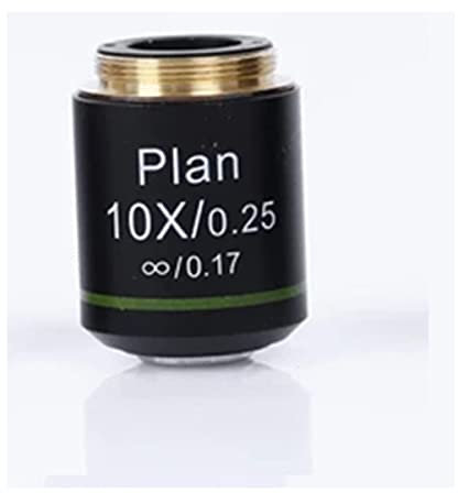 ZTBH Mikroskop-Zubehör-Kit 4X 10x 40x 100x Plan Infinity achromatische objektive Objektivzusätze Mikroskopische Objektträger (Color : 10X)