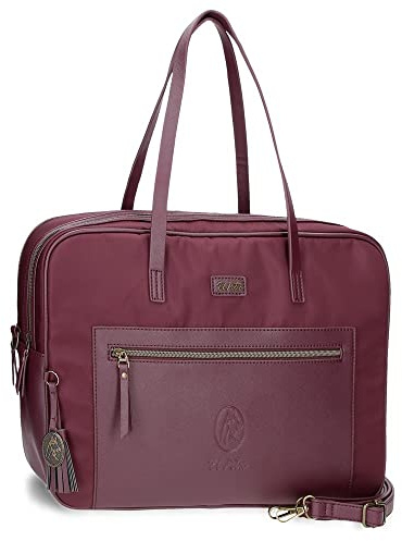 El Potro Lana Bolso para Portátil 15,6 Rojo 40x32x8 cms Poliéster y PU