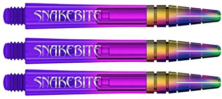 RED DRAGON Peter Wright Snakebite Nitrotech Medium Violett Ionic Dart Stiele - 2 Sets pro Packung (insgesamt 6 Stiele)