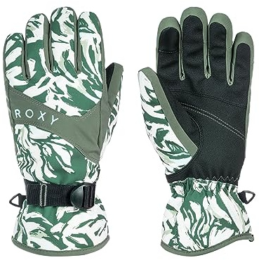 Roxy Women's Jetty Insulated Snowboard/Ski Gloves, Small, Dark Forest Wild