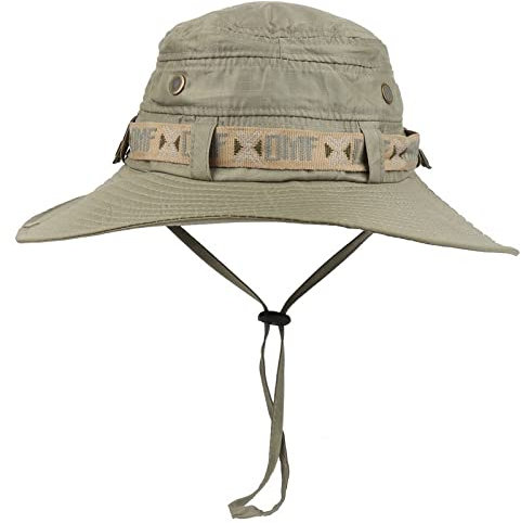 tcax Fischerhut Fischerhut Für Den Sommer, Für Herren Und Damen, Boonie-Hut, Outdoor-Schutz, Breite Krempe, Panama, Safari, Jagd, Wandern, Angeln, Sonnenhut, A Beige, 54–59 cm