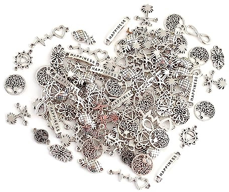 DAHI 120pcs Celtic Knot Connector Jewellery Link Connector Charms Pendants Craft Supplies Jewellery Findings Accessory Necklace Bracelet (B)
