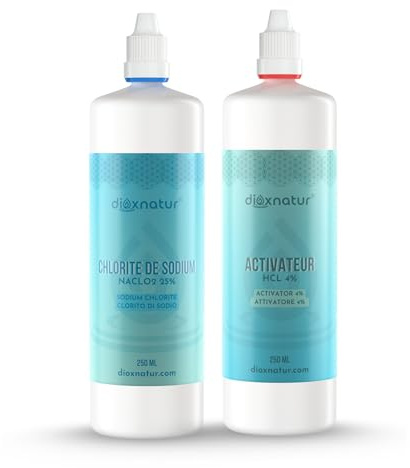 DIOXNATUR® Kit per la produzione di biossido di cloro 250ml - Non destinato al consumo umano.