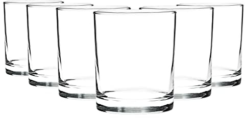 Argon Tableware 12 Piece Whisky Glass Set - 280ml - Classic Collection - Small Whiskey Tumbler Cups Dishwasher Safe Highball Glass Modern Water Drinking Hiball Glasses