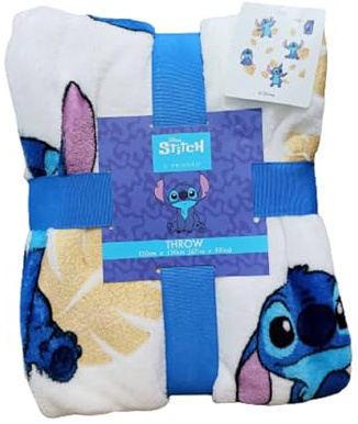 P&R:UK Stitch Plush Throw Blanket - Ultra-Soft, Cozy Fleece Material, 120cm x 150cm - Super soft Blanket Fleece Throw Perfect for Kids and Adults