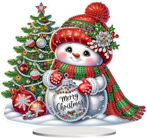 Guidre Diamond Painting Tischdeko Weihnachtsdeko,5D Diamant Painting Weihnachten Tischdeko,Weihnachten Tisch Deko,Christmas Decorations,Winter Weihnachtsfeier (yeti)