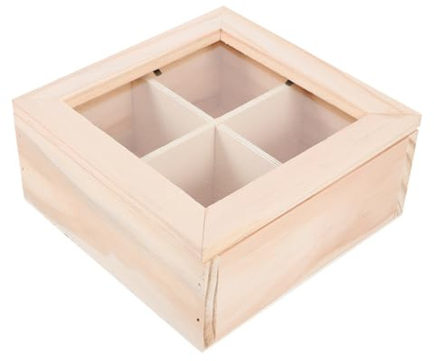 CONGARTENO Organizer Legno Per Bustine Di Tè Scatola Con Scomparti Design Elegante e Funzionale Per Cucina e Tavolo Per Contenere Tè e Caffè Ottima Idea